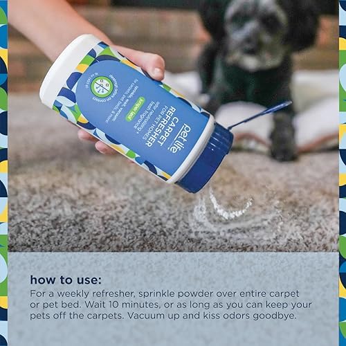 Pet Life Unlimited Carpet Refresher Deodorizer Powder - Pet Safe Plant Based 16oz