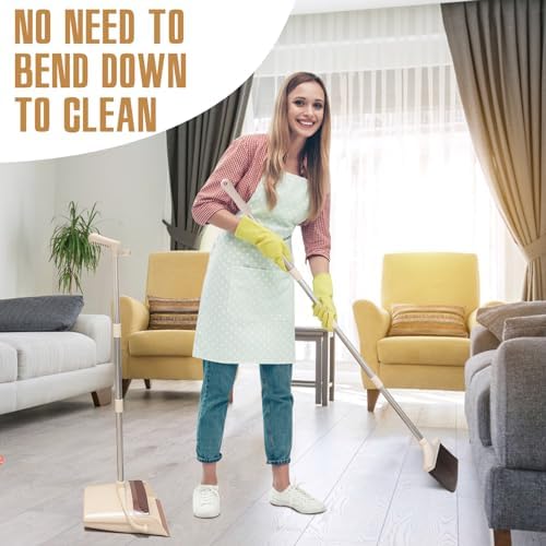 XXFLOWER 553 Long Handle Broom and Dustpan Set
