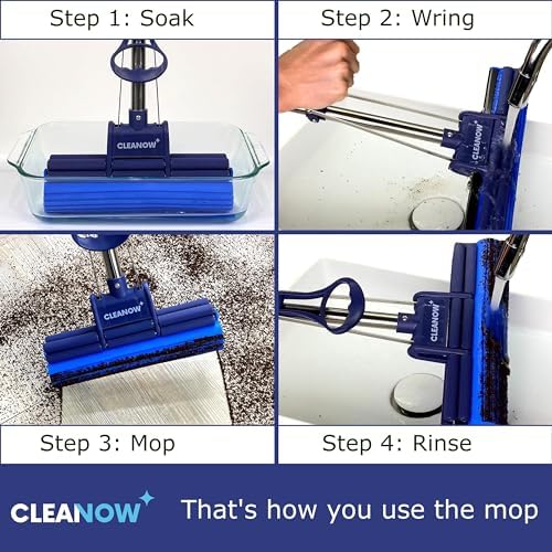 OneTouch GO Wring Mop with PVA Sponge and Stainless Handle