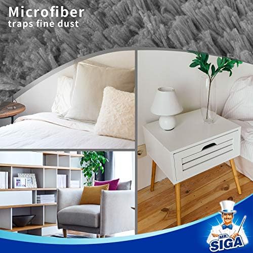 MRSIGA Lint Free Microfiber Duster for Easy Household Cleaning
