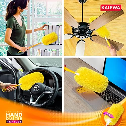 KALEWA Microfiber Duster Refills 2 Pack Heavy Duty