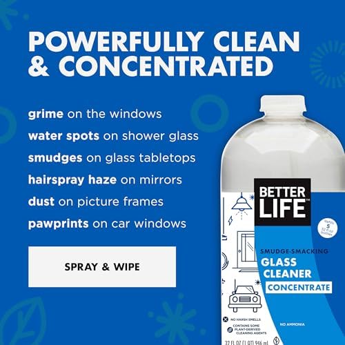 Better Life Glass Cleaner Concentrate 32oz Unscented