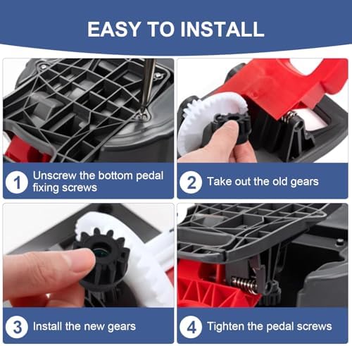 Sgizoku Pedal Bearing Replacement for O-Cedar Spin Mop Bucket - 4Pcs Black