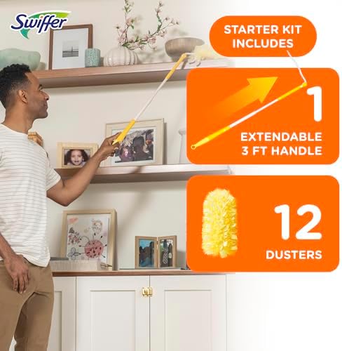 Swiffer Duster Heavy Duty Dusting Kit with 3 ft Handle