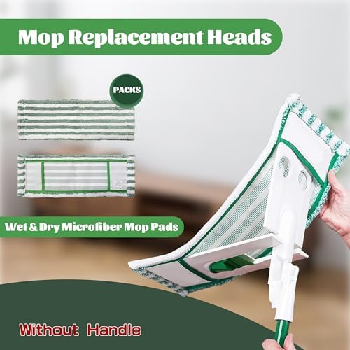 Planially 4 Pack Microfiber Mop Pad Refills for Libman Mops