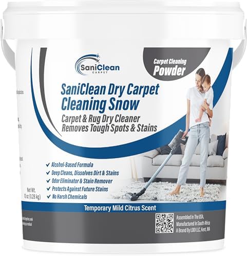 SaniClean Dry Carpet Rug Cleaning Powder - No Harsh Chemicals