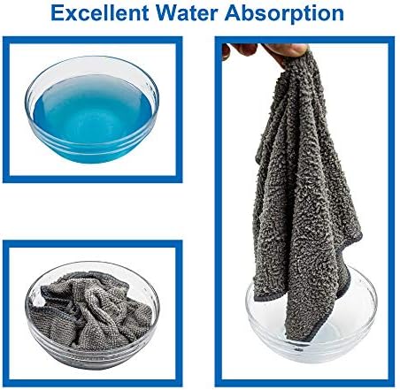 FIXSMITH Microfiber Cleaning Cloths - 8 Pack 12x16 Inches