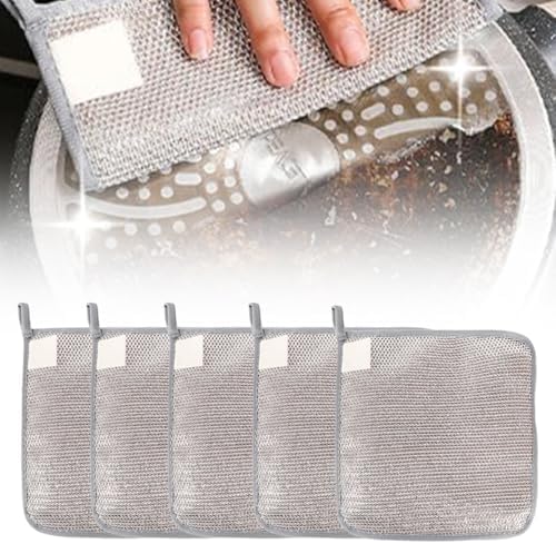 Jiexily 2025 Multipurpose Wire Dish Rags 5 Pcs 1