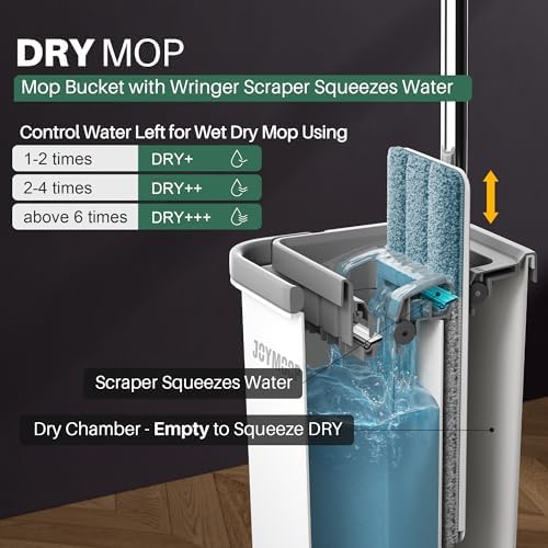 JOYMOOP Mop Bucket Set with Wringer and 3 Microfiber Pads