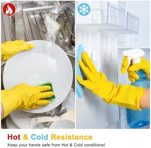 HOFASON Reusable Rubber Gloves for Kitchen and Cleaning