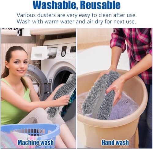 9PCS Extendable Dusters with Microfiber Cleaning Kit