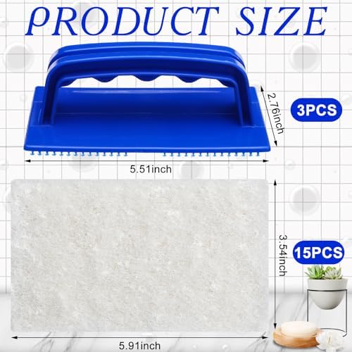 Maxdot 18 Pcs Handled Bath Scrubber Set