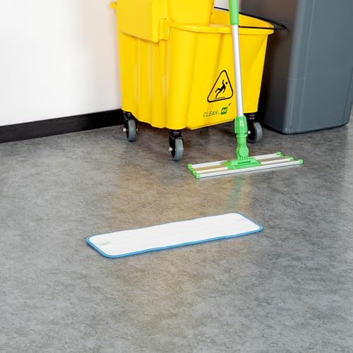 Restaurantware Clean Tek Professional Mop Pad - Blue Microfiber Heavy-Duty Reusable