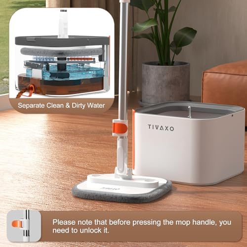 TIVAXO Mop and Bucket Set with Water Separation