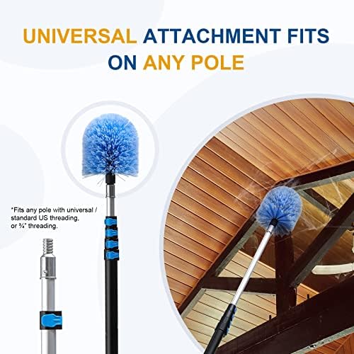 VITEVER Twist-On Cobweb Duster Head Universal 34 Inch Pole Fit