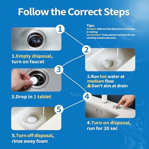 OrientLeaf Garbage Disposal Cleaner Tablets 12 Pack 20g Year Supply