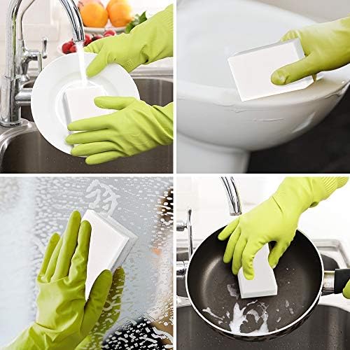 100 Pack Magic Sponge Eraser - Thick Long Lasting Melamine Cleaning Sponges