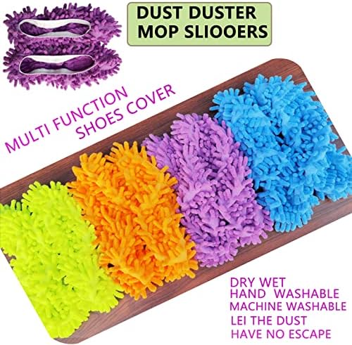 4 Pairs Mop Slippers for Floor Cleaning