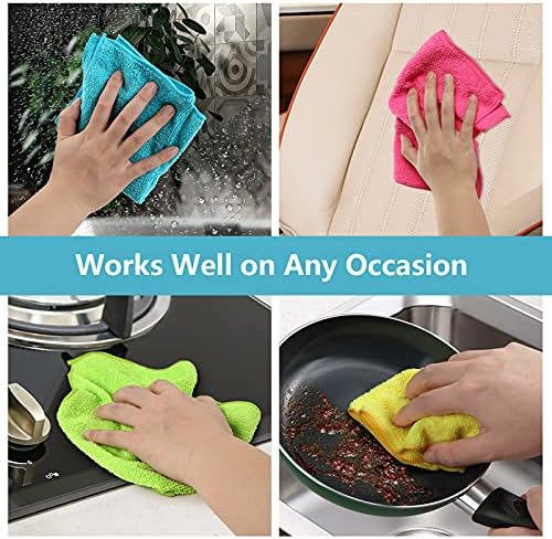 HOMEXCEL 12 Pack Microfiber Cleaning Cloths