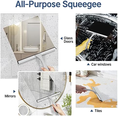 AmazerBath Squeegee for Shower Glass Door 10 Inches