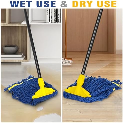 JEHONN Heavy Duty String Mop with 2 Replacement Heads
