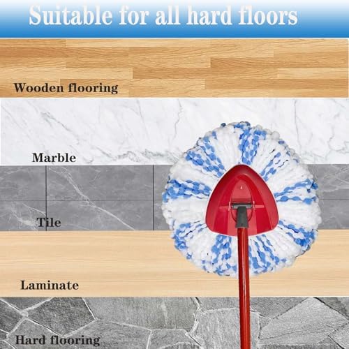 Fazlynyi 4 Pack Spin Mop Replacement Heads