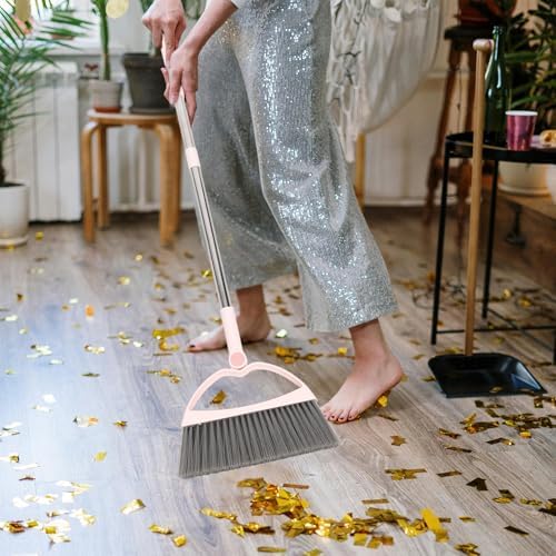 Minkissy 1 Set Plastic Broom Dustpan for Kids Cleaning