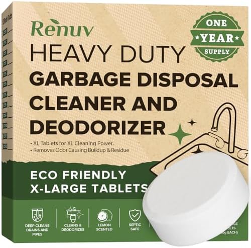 Renuv Garbage Disposal Cleaner Tablets 12XL One Year Supply