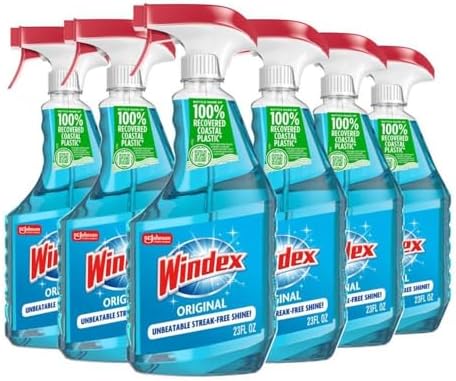 Windex Glass Cleaner Spray Bottles Pack of 6