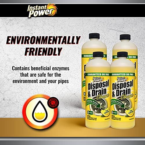 Instant Power Drain Cleaner with Lemon Scent 1 Liter 4 Pack
