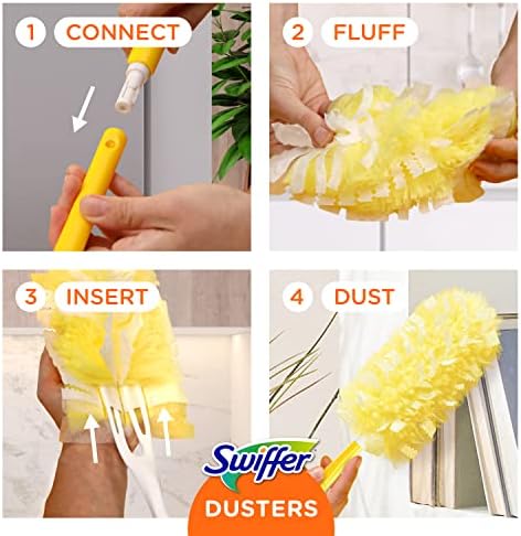 Swiffer Duster Heavy Duty Dusting Kit with 3 ft Handle