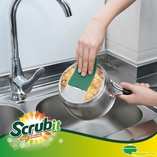 SCRUBIT Scouring Pads - Heavy Duty Reusable Cleaning Tools