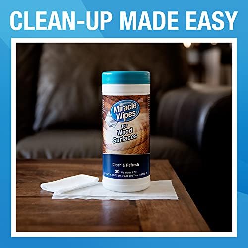 MiracleWipes Wood Cleaner Wipes 30 Count