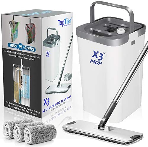 X3 Mop with 3 Reusable Microfiber Pads