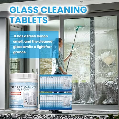 Glass Cleaning Tablets with Anti-Fog 20 Count Decontamination Formula