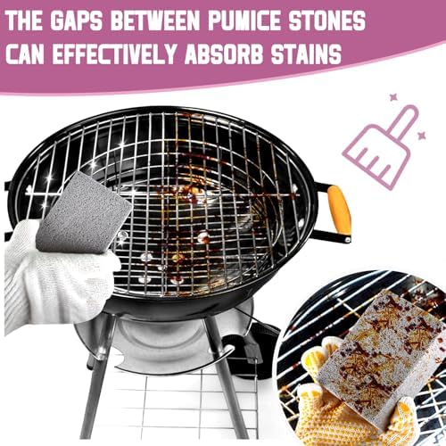 Sankoly 9 Pack Pumice Stones with Handle for Multi-Surface Cleaning