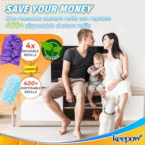 KEEPOW Reusable Duster Refills 4 Pack