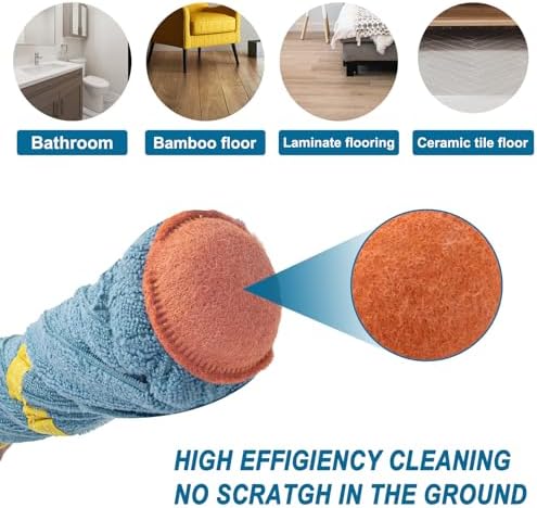 KeFanta Self-Wringing Twist Mop with Scouring Pad