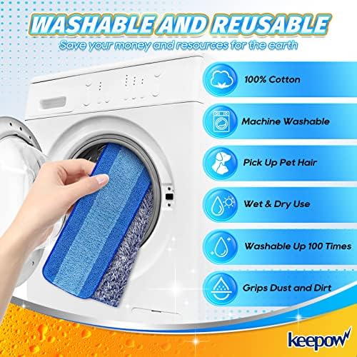 KEEPOW 18 Inch Microfiber Mop Pad 4 Pack 1