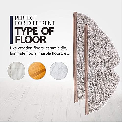 KEEPOW Microfiber Mop Cloth 12-Pack for Roborock Robot Vacuums