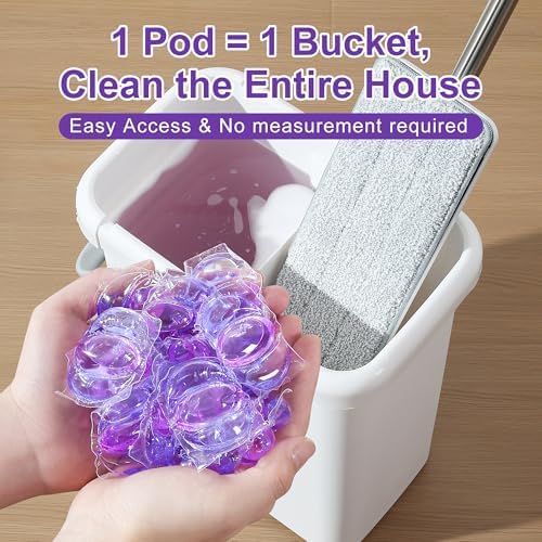 JOYMOOP Mop Bucket Set with Floor Cleaner Pods and Reusable Microfiber Pads