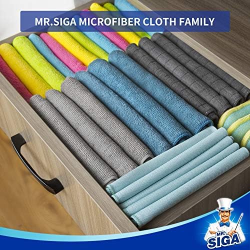 MRSIGA Microfiber Cleaning Cloth 24-Pack 126 x 126 Inches