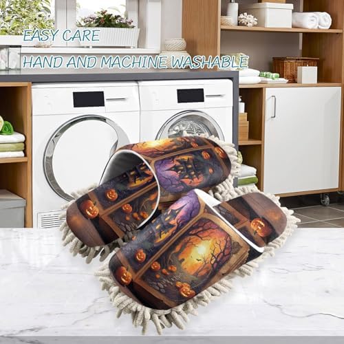 FLildon Microfiber Mop Slippers - Washable Floor Cleaner for Men Women
