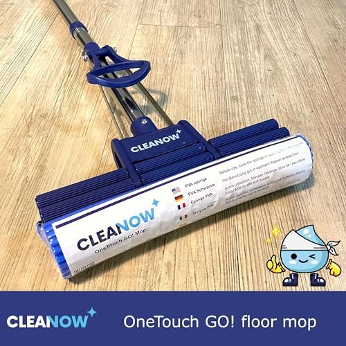 OneTouch GO Wring Mop with PVA Sponge and Stainless Handle