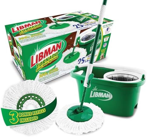 Libman Tornado Spin Mop System with 3 Refill Heads 1