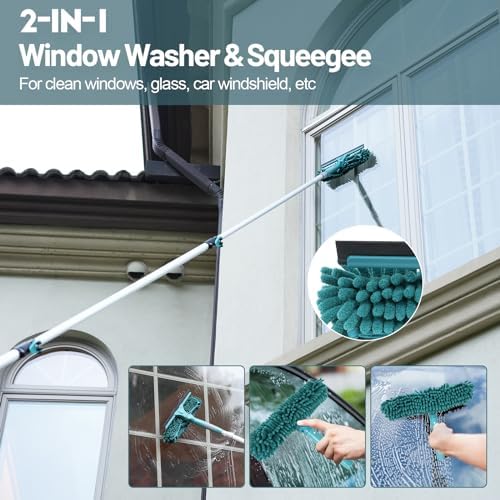 TelesPro 20 Foot High Reach Duster Kit with Window Squeegee 1