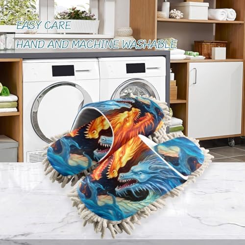 FLildon Microfiber Cleaning Slippers for House Floor
