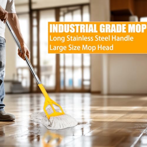 Heavy Duty String Mop with 2 Reusable Heads
