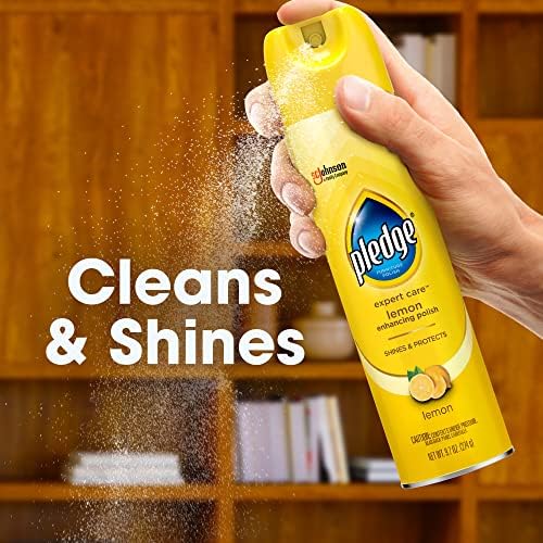Lemon Scent Pledge Wood Polish Spray 97oz Pack of 3