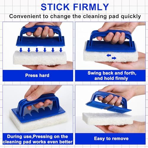Maxdot 18 Pcs Handled Bath Scrubber Set
